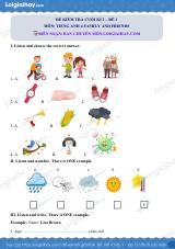 Đề thi học kì 2 Tiếng Anh 4 Family and Friends - Đề số 1
